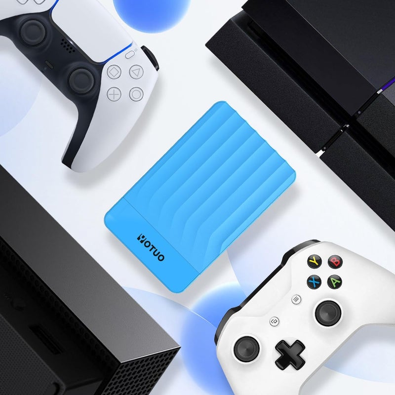 YOTUO Portable External Hard Drive Storage Expansion Mobile HDD USB 3.0 for PC, Mac, Desktop, Laptop, PS4, PS5, Xbox One X/S, Xbox 360, Xbox Series X/S, Office & Game (Blue, 1TB) - Image 2