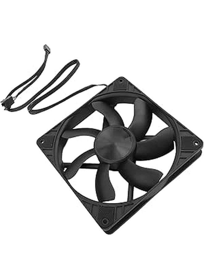 PWM Intelligent Temperature Control 140mm Silent Case Fan 7 Blade Design With Hydraulic Bearings For PC Cooling Black - Image 1