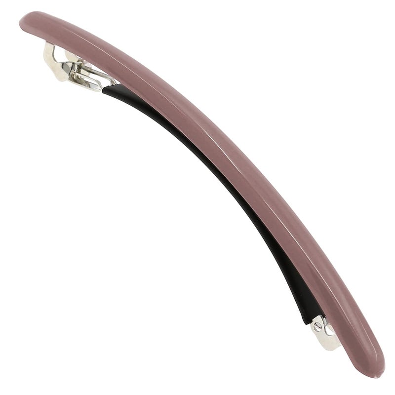 Camila Paris CP3251 French Hair Barrette Large Brown Long Skinny Strong Hold Grip Hair Clips for Women Thin Rubberized Automatic Clasp No Slip Durable Styling Girls Hair Accessories Made in France