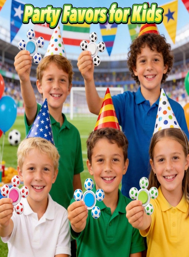 جيجيلي مجموعة من 24 لعبة فيدجيت سبينر لتوزيعها كهدايا في حفلات كرة القدم، ألعاب حسية لتخفيف التوتر بكميات كبيرة كجوائز للفصول الدراسية، ألعاب فيدجيت سبينر لتخفيف التوتر للأطفال المصابين بالتوحد واضطراب فرط الحركة ونقص الانتباه، حشوات لسلال عيد الفصح وأكياس الهدايا - Image 4