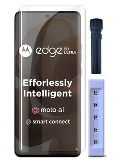UV Liquid Glue Full Coverage Tempered Glass Screen Protector For Motorola Edge 50 Ultra - Clear