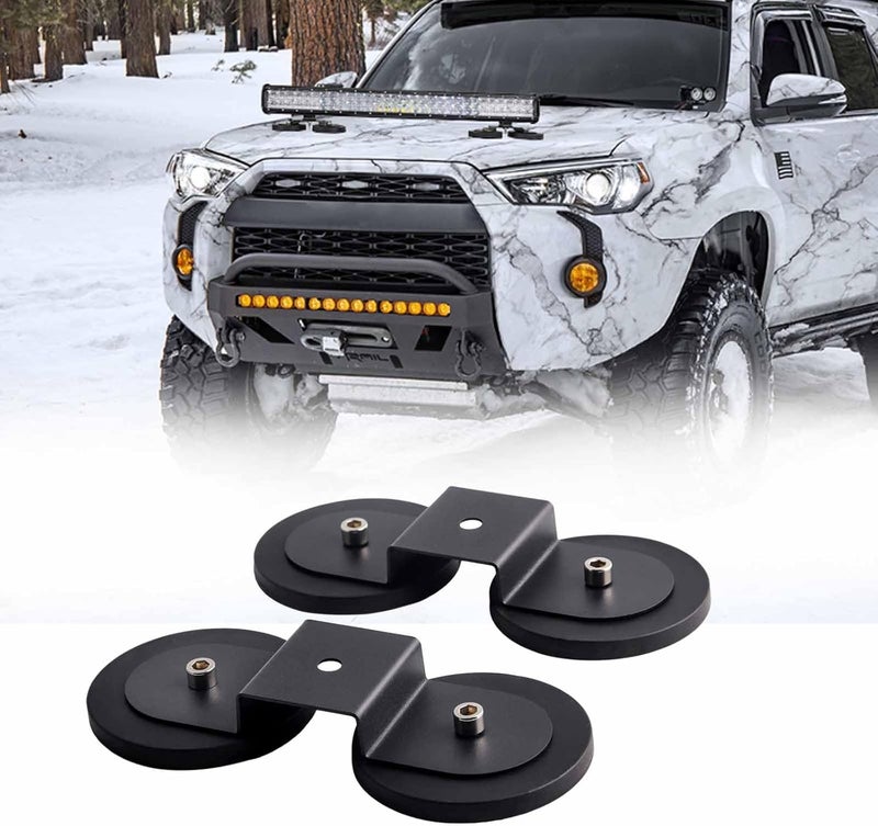 Chelhead Magnet Brackets 88mm Magnetic Base LED Light Bar Mounting Brackets Windshield Bracket Sucker Holder Roof Off Road Holder for LED Work LED Pods Light - Image 1