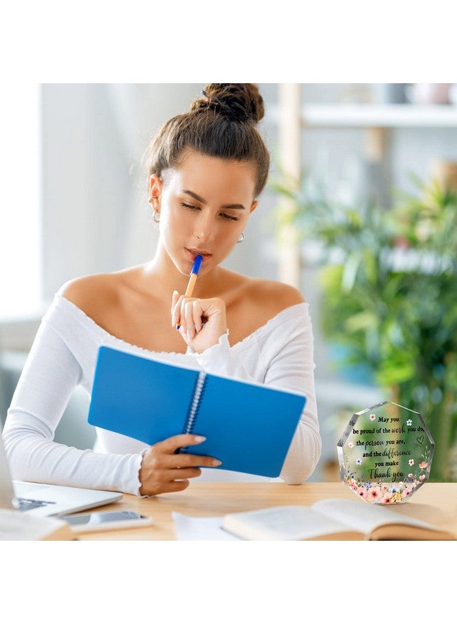يندر هدية شكر من Yinder للنساء، هدايا ملهمة من الأكريليك، هدية لزميل العمل في المكتب، هدية لزميل ترك العمل، هدية وداع، هدية تقدير للأصدقاء، هدية تذكارية للممرضة والمعلم (زهرة) - Image 5