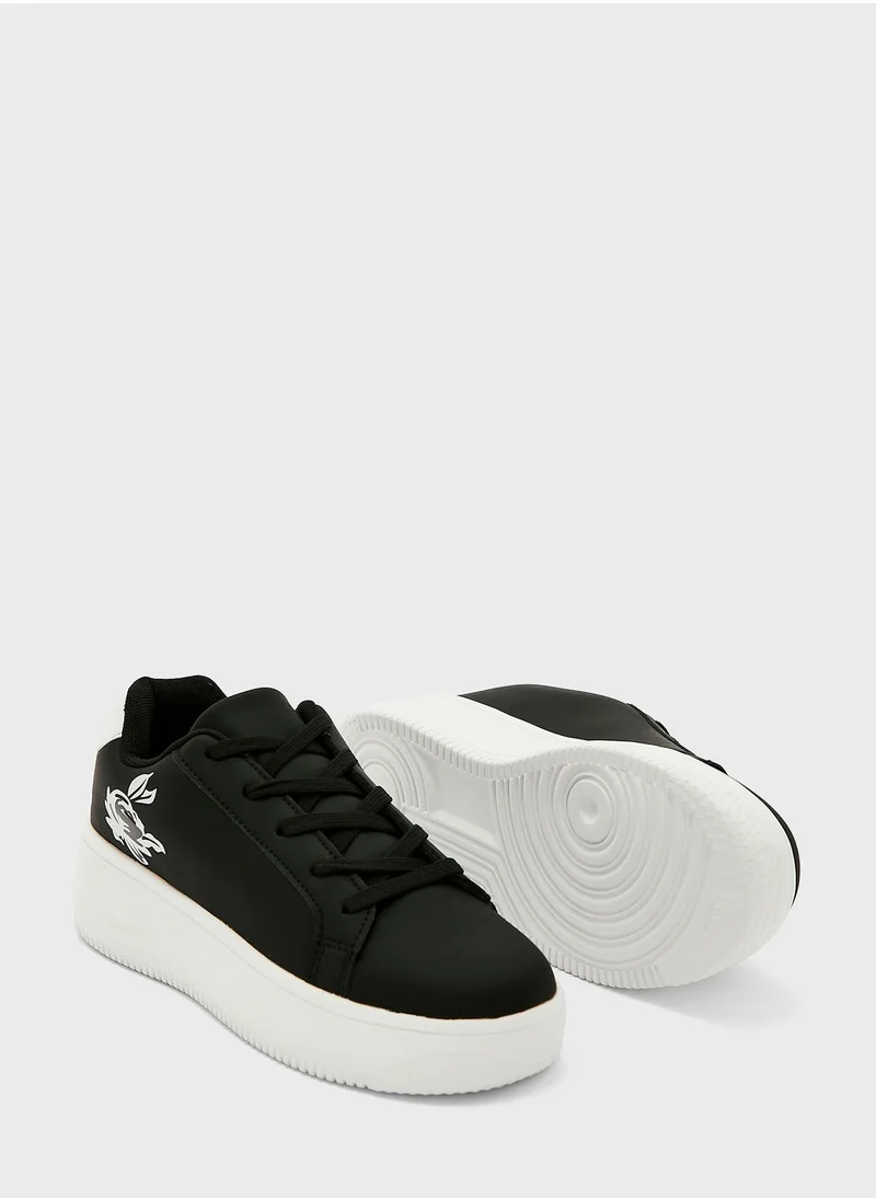 Ginger Flower Print Stacked Sneaker