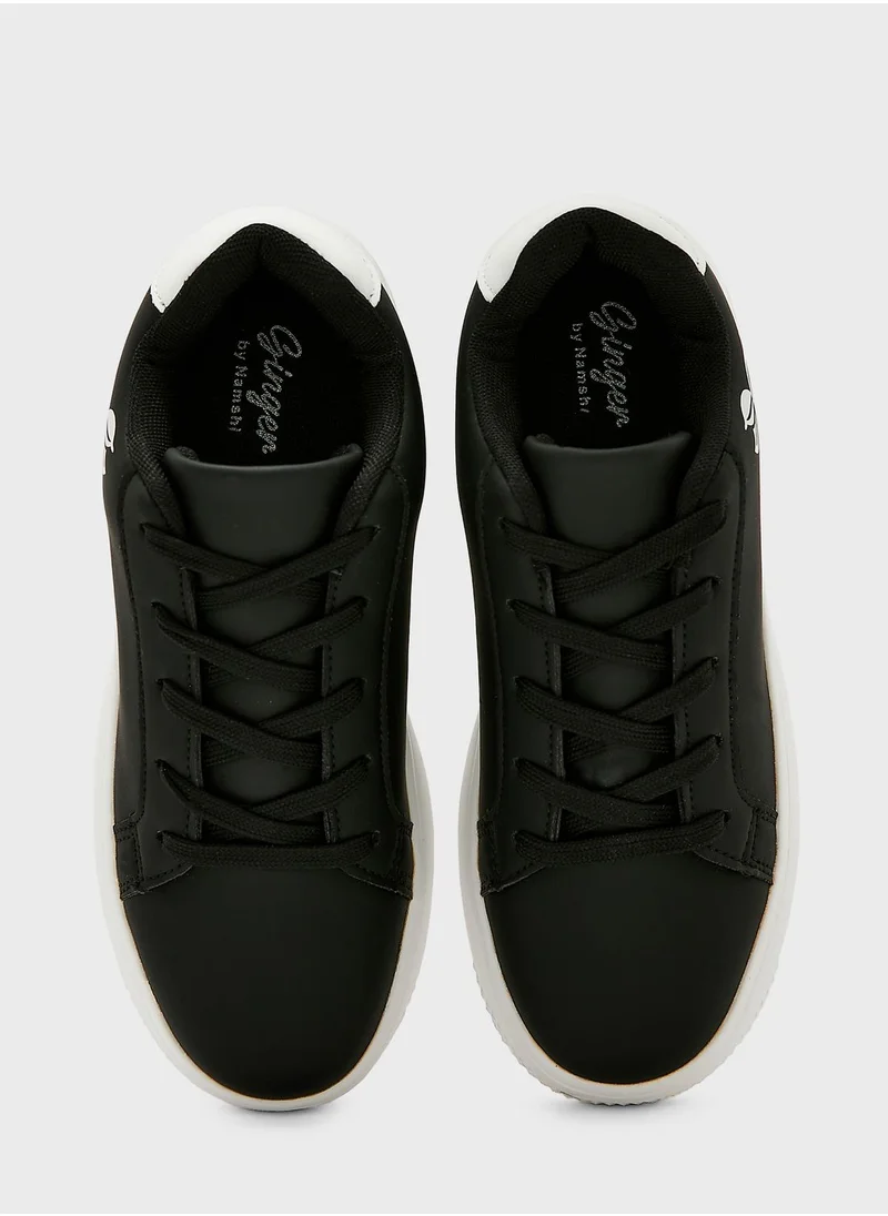 Ginger Flower Print Stacked Sneaker
