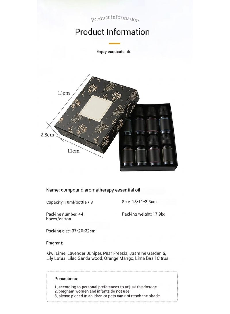 Essential Oil Set, 8 Concentrated Scents for Diffusers and Humidifiers - Natural Gift Set for Relaxation and Fragrancing - 8 Pieces - Image 4