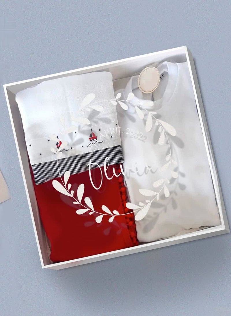 TPGP White Acrylic Baby Memory Box, DIY Keepsake Box Storage Organizer, 8x8x3 in Clear Lid w/White Botanical Wreath for Baby Shower, Mother to be Gift, Pet Memorial Shadow Box - Image 5