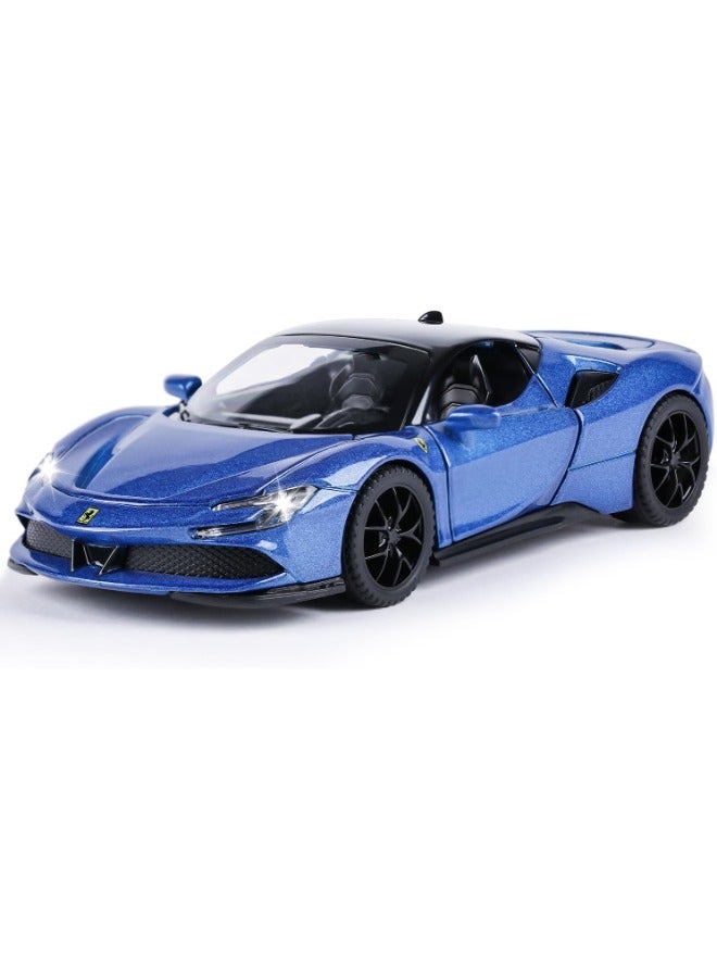 حديقة الألعاب سيارة نموذجية مصبوبة بمقياس 1/32 - سيارة لعبة قابلة للسحب مع أضواء وصوت، سيارة سباق ولعب متوافقة للأطفال والأولاد كهدية - Image 1