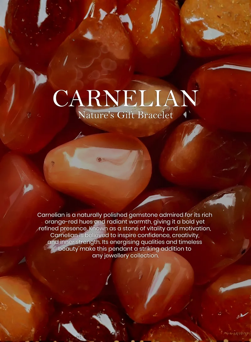 British Fossils Natures Gift Pendant Carnelian