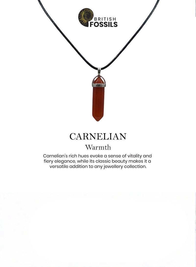 British Fossils Natures Gift Pendant Carnelian - Image 3