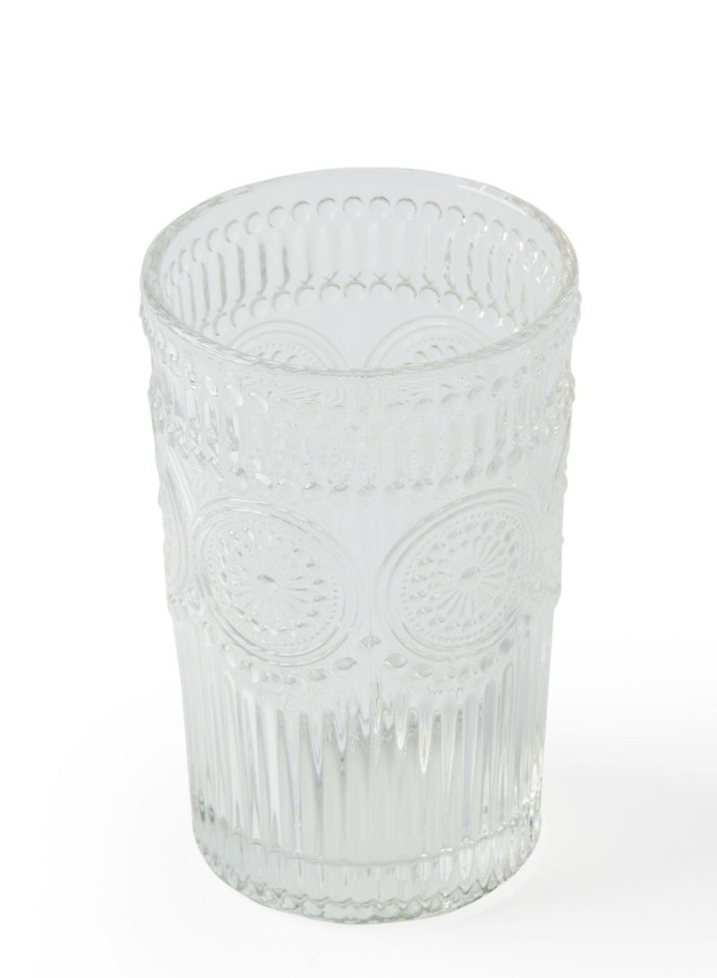 Prickly Pear Sunflower Ribbed Glass, 380ml - Stylish Drinkware - Image 2