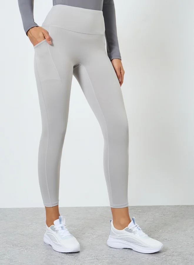 ستايلي اكتيف ليقنز بجيوب وحزام خصر عريض