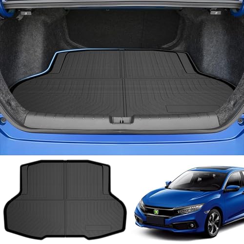 Powerty Only Fit for Trunk Mat Honda Civic Sedan 20162021 All Weather TPO Rear Cargo Liner Not Fit for 2Doors Models Not Fit for Hatchback