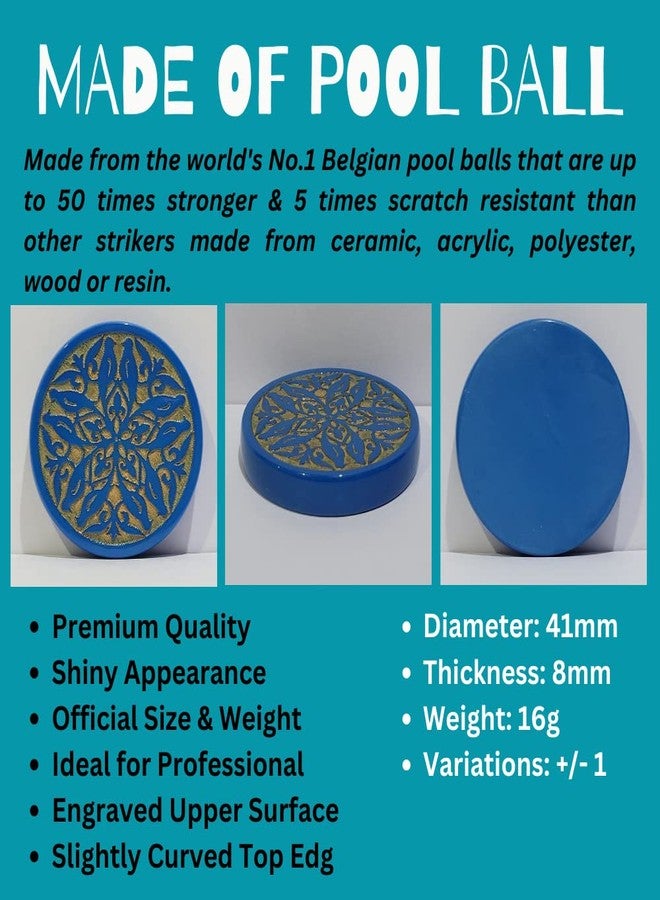 NHD Professional Carrom Striker PROAN788 - Made of Original Pool Ball (Blue), 4.1 x 4.1 x 0.9 cm - Image 3