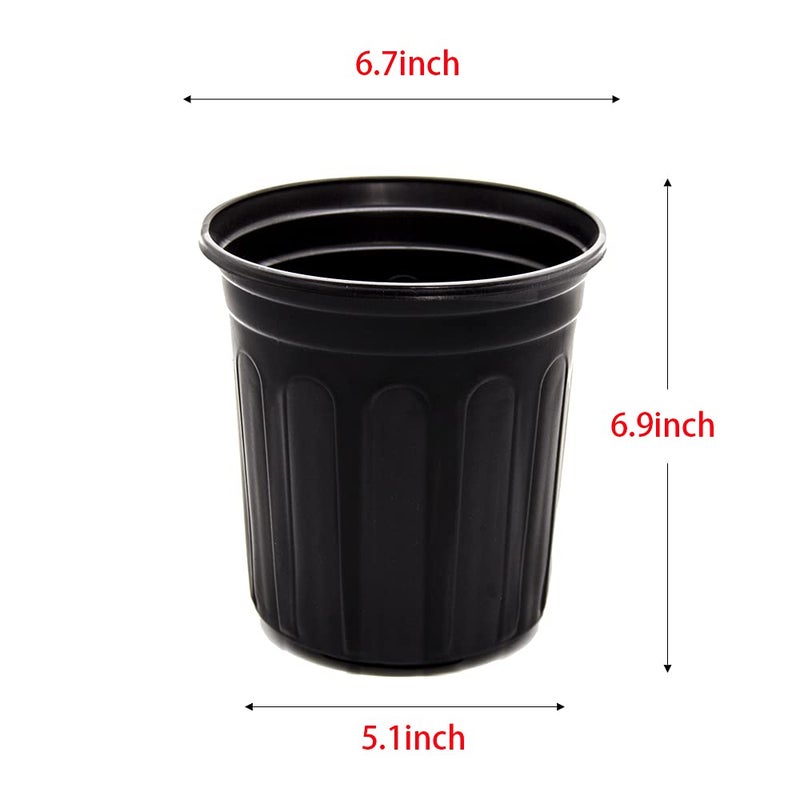 HECTOLIFE عبوة 100 - 1 جالون أص pots مرنة لزهور النباتات، أواني نباتات بلاستيكية مع فتحات تصريف، أواني زهور للحدائق للصبار، الشتلات، القصاصات، الزراعة. - Image 2