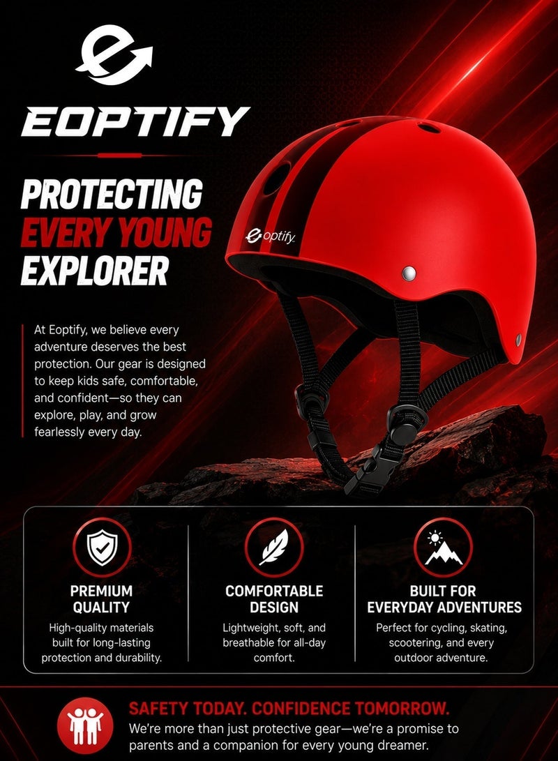 Eoptify Kids Helmet 7-in-1 Set, Adjustable for 3-8 Years Old, with Knee, Elbow, and Wrist Guards for Toddler Safety. Suitable for Cycling, Skateboarding, Roller Skating, Scooter, and Bicycle - Image 4