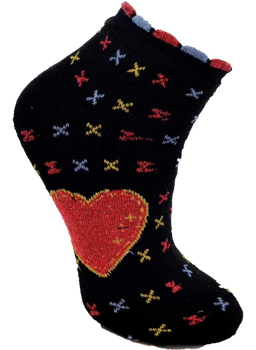 Dode Flora Towel Booties Socks Women's Patterned Cotton
