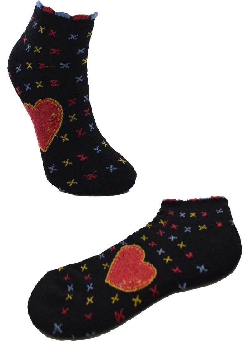Dode Flora Towel Booties Socks Women's Patterned Cotton  - Image 2