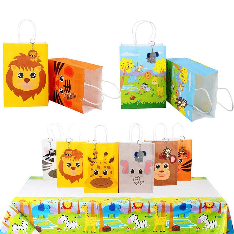 iMagitek 24 Pack Jungle Safari Animal Keychains, Kids Party Bag Fillers, School Carnival Rewards, Jungle Safari Baby Shower Party Favors - Image 5