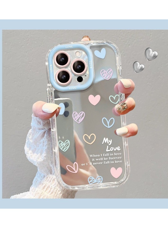 NIBEMINENT Graffiti Heart Protective TPU Case Cover For iPhone 16