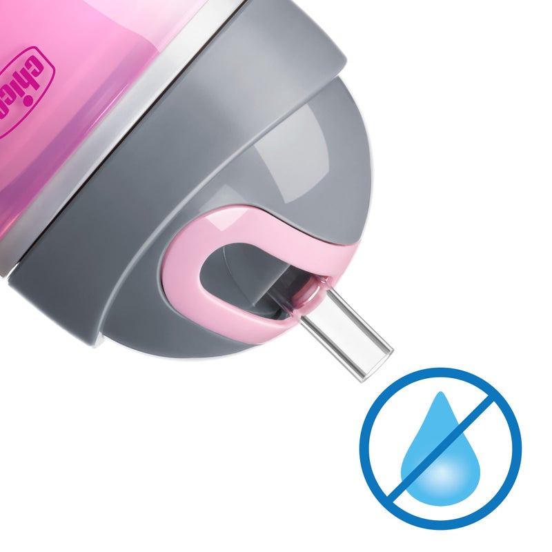 Chicco Double-Wall Insulated Flip-Top Sippy Cup with Silicone Straw and Spill-Free Lid 9oz.| Top-Rack Dishwasher Safe | Easy to Hold with Ergonomic Indents | Dream Pink/Purple, 2pk | 12+ months - Image 3