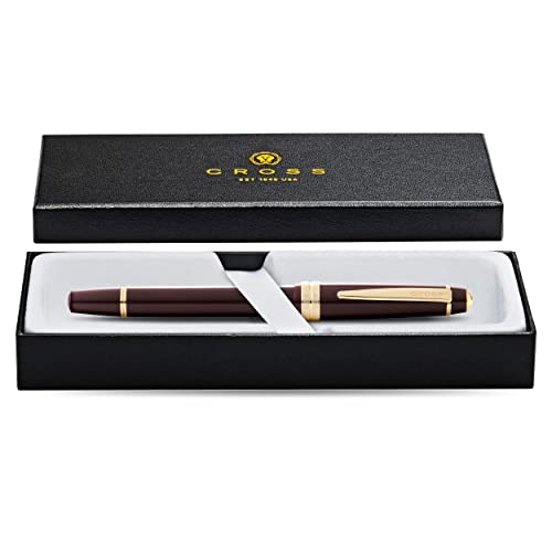 Cross Bailey Light Polished Burgundy Resin and Gold Tone Extra Fine Nib Fountain Pen - Image 3