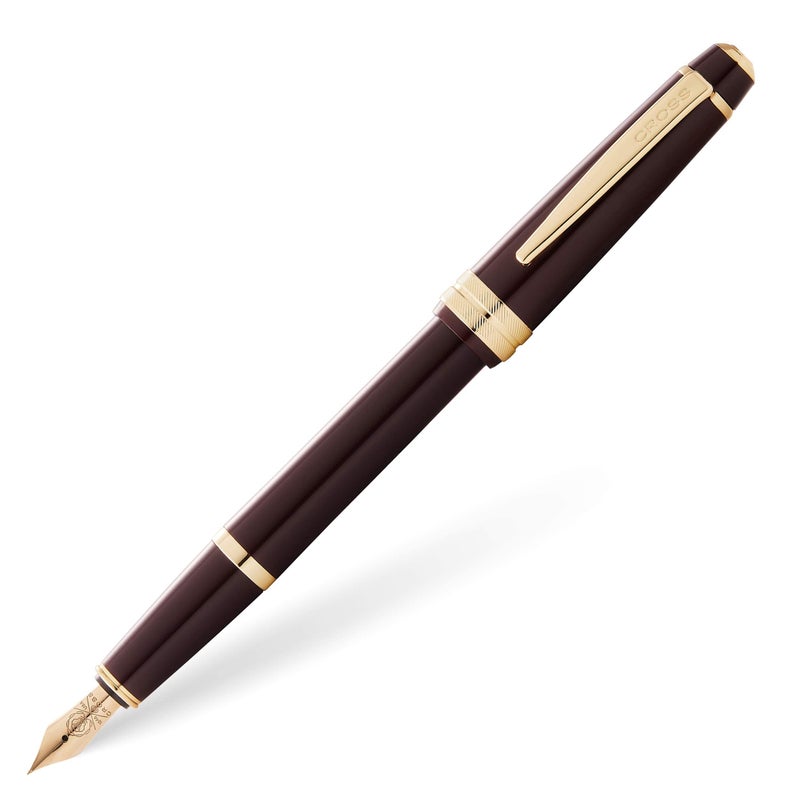 Cross Bailey Light Polished Burgundy Resin and Gold Tone Extra Fine Nib Fountain Pen - Image 5