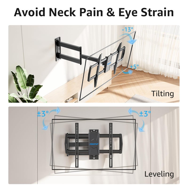 MOUNTUP Corner TV Wall Mount for Most 42-75 Inch TVs with 32â€ Long Extension, Long Arm TV Mount, Full Motion TVs Mount Swivel Articulating Mounts, MAX VESA 600x400mm, Holds up to 99 lbs MU0076 - Image 5