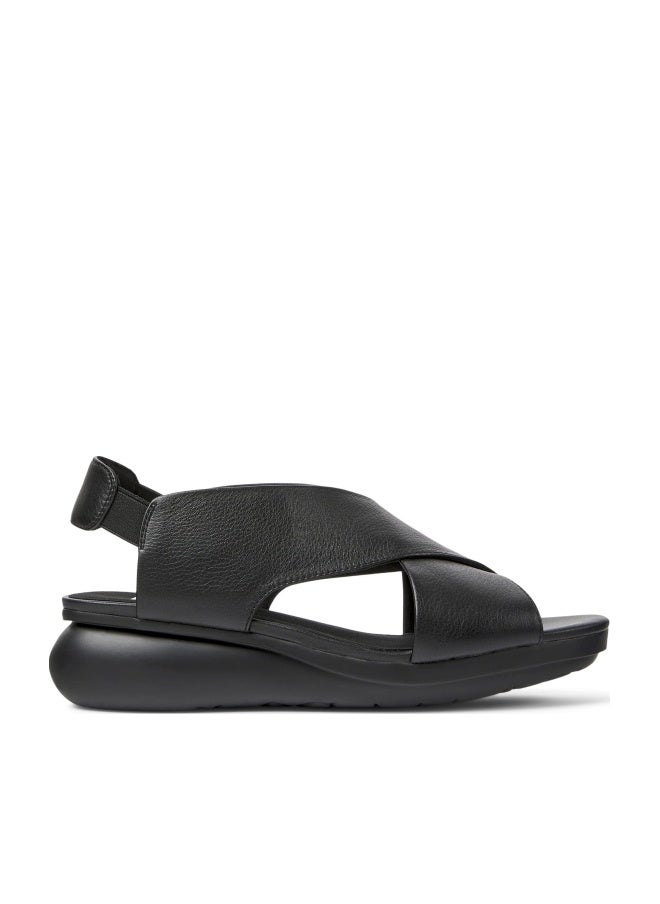 Camper Womens Balloon Wedge Sandal, Black, 9 US - Image 1