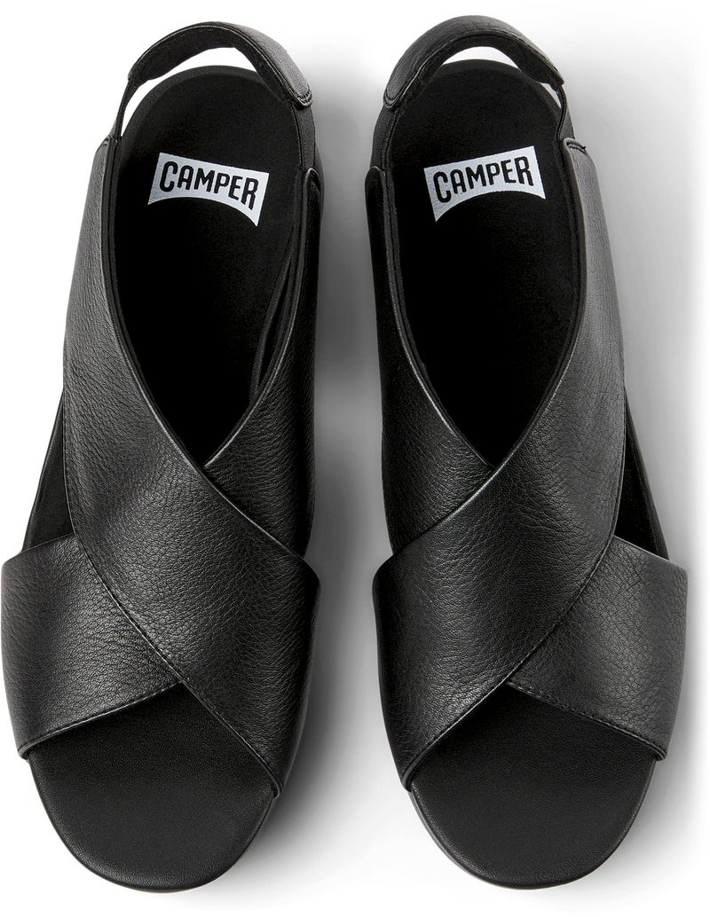 Camper Womens Balloon Wedge Sandal, Black, 9 US - Image 3
