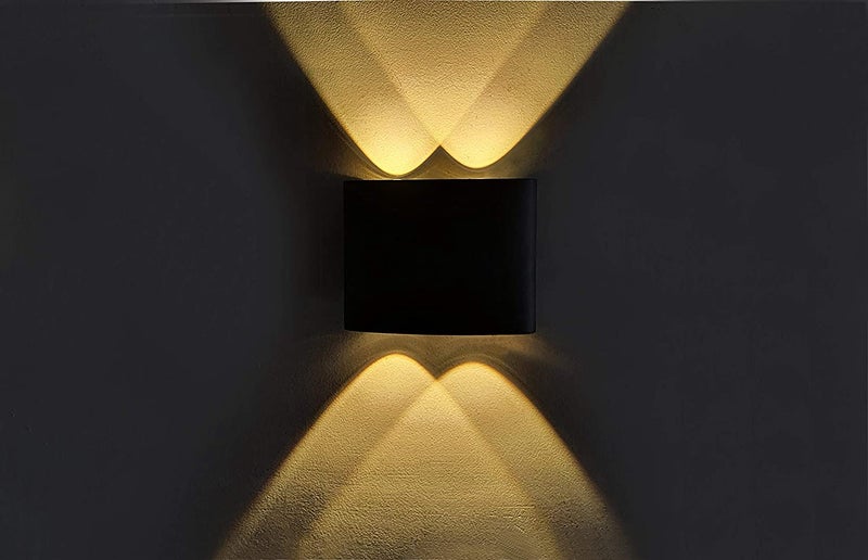 Lumina Waterproof LED Wall Lights for Indoor and Outdoor Decorative Wall Lamps Brighten Up Your Home with Stylish LED Wall Lighting 2+2 for Living Room, Bedroom, Staircase. Elevation. Pack of 4 - Image 4