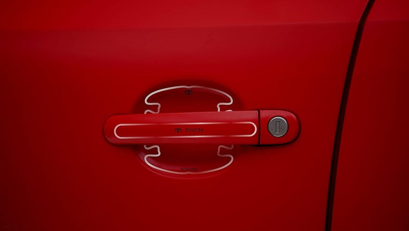 BIG FLAG 3D Gel Type Car Door Transparent Handle Cup and Handle Stripe Scratch Guard Sticker Universal for Specific Brand (Pack of 8) (3DDRSTSQVAR) (T0Y0TA) - Image 3
