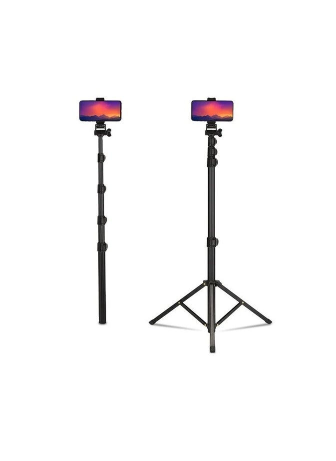 NeePho NeePho NP-588 Extendable Tripod & Selfie Stick -  2-in-1 Dual-Use it's a phone holder, camera mount, DV applicable ,Projector applicable , Video light , Spotlight illumination - height 175cm up to 190cm - Black  - Image 2
