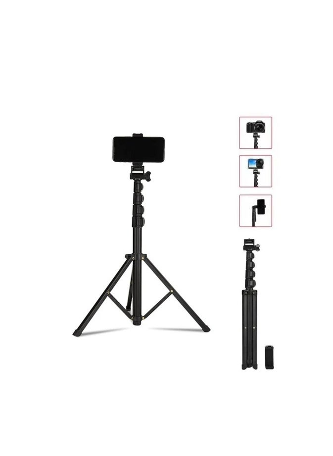 NeePho NeePho NP-588 Extendable Tripod & Selfie Stick -  2-in-1 Dual-Use it's a phone holder, camera mount, DV applicable ,Projector applicable , Video light , Spotlight illumination - height 175cm up to 190cm - Black  - Image 4