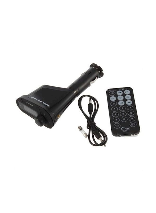 NIBEMINENT Wireless USB FM Transmitter With MMC LCD Remote Black - Image 1