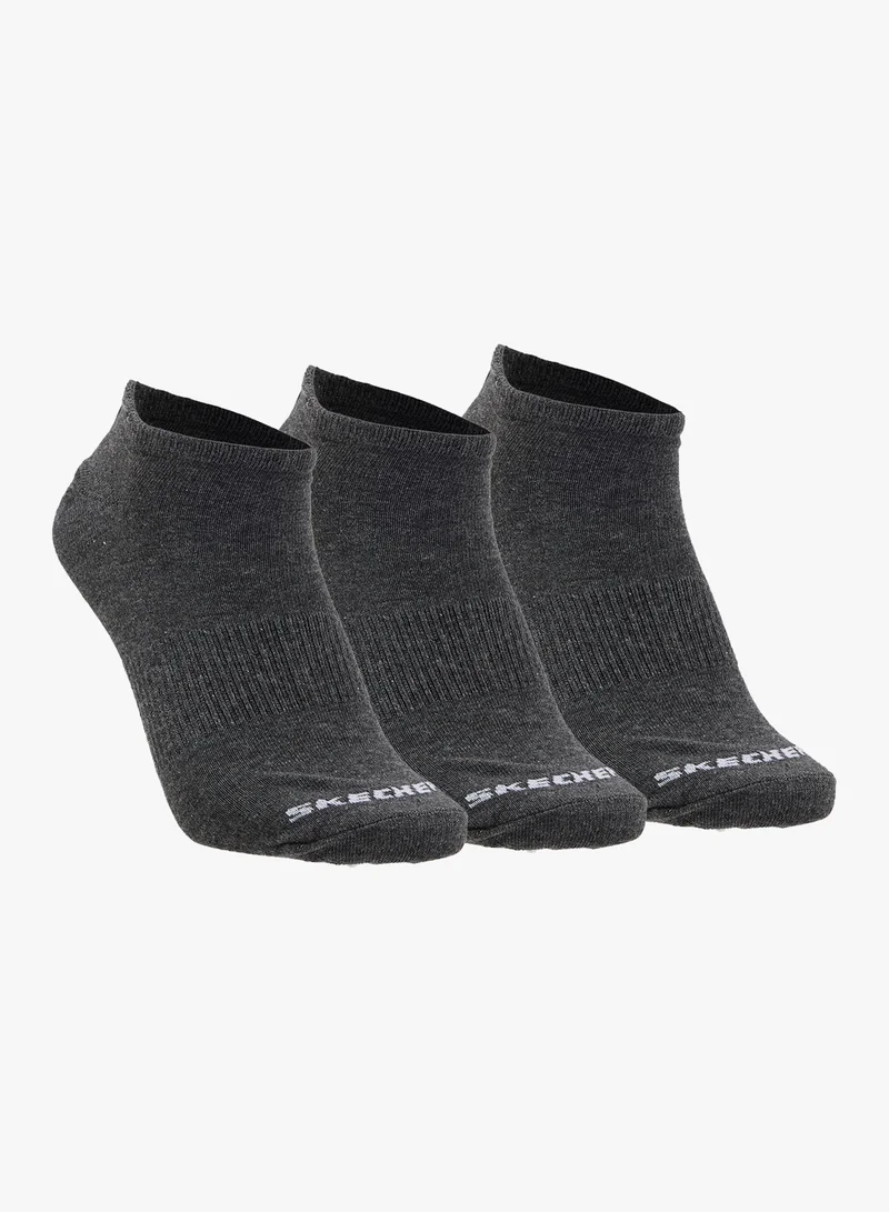 سكيتشرز 3 Pack Non-Terry No-Show Socks