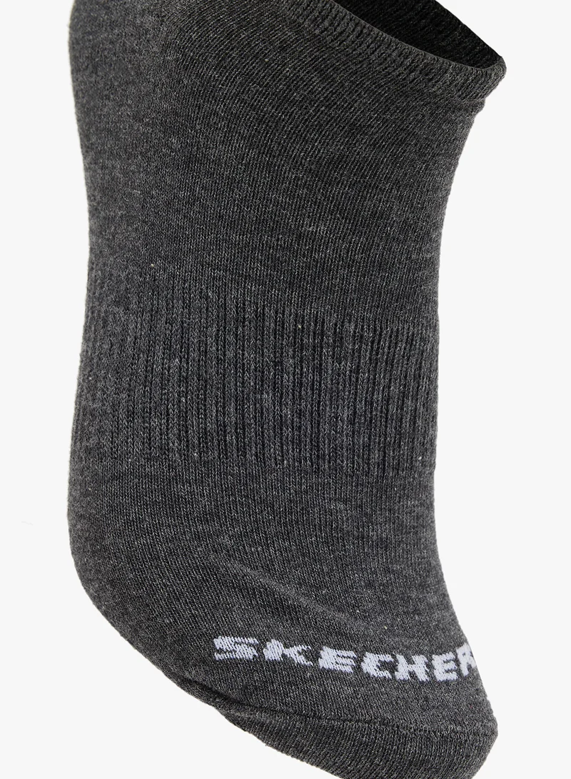 سكيتشرز 3 Pack Non-Terry No-Show Socks