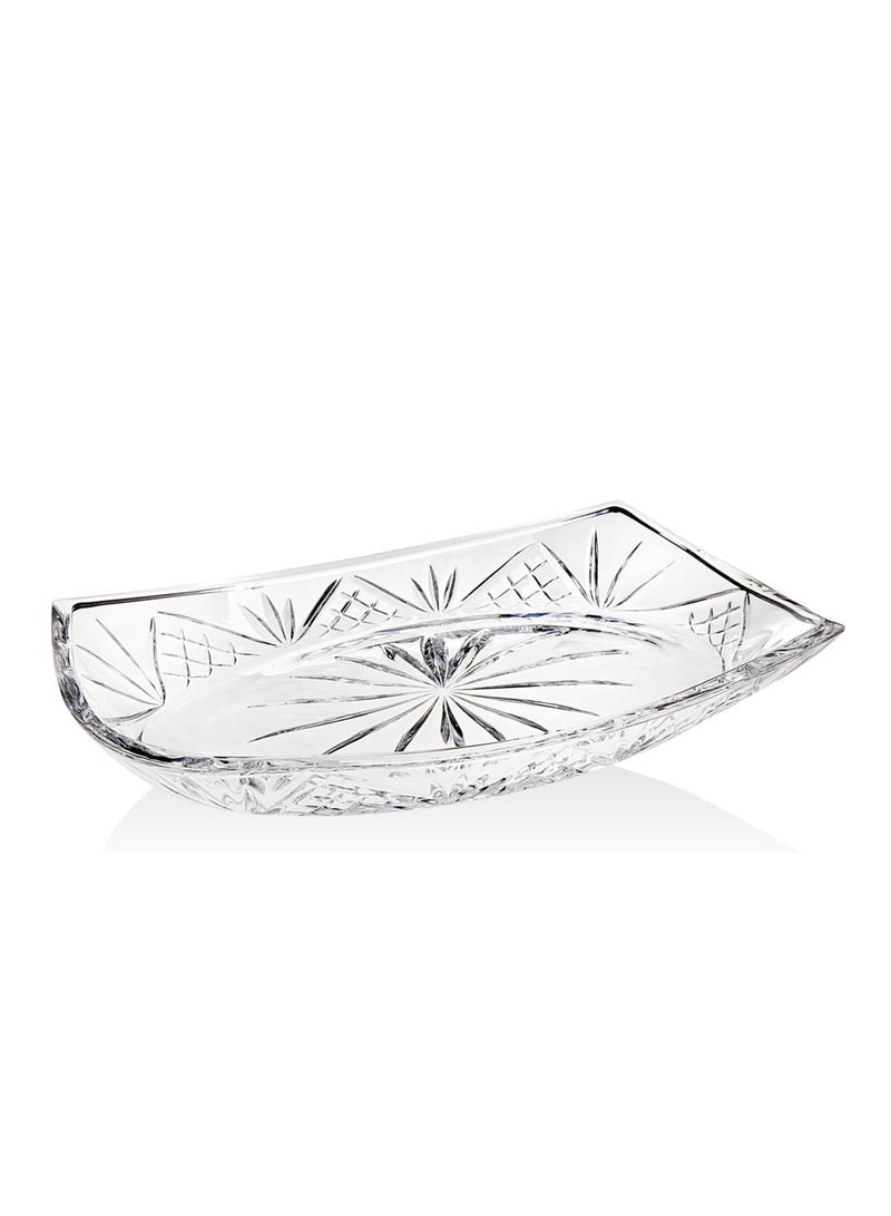 صينية تقديم زجاجية مقاس 12×5 بوصة، منظم صينية مزخرف لطاولة القهوة العثمانية - Image 1