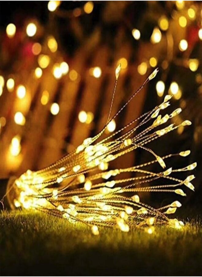 Bdot Buy Pack of 2, 150 LED Fireworks , Hanging Starburst , with switch Fairy String for Christmas, Ramadan, Wedding, Party, Indoor, Outdoor (150 LED, Warm light)  - Image 3