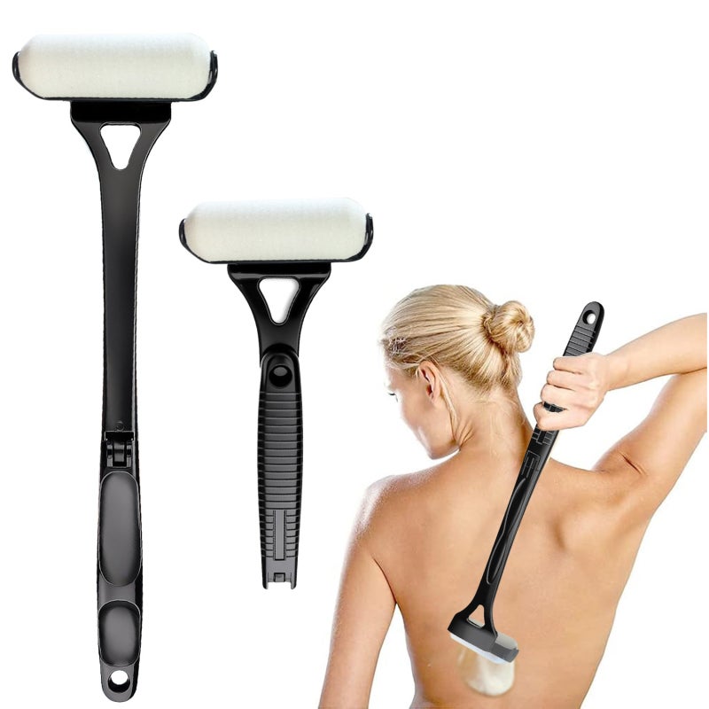 Long handle folding lotion applicator, back lotion applicator roller - Image 1