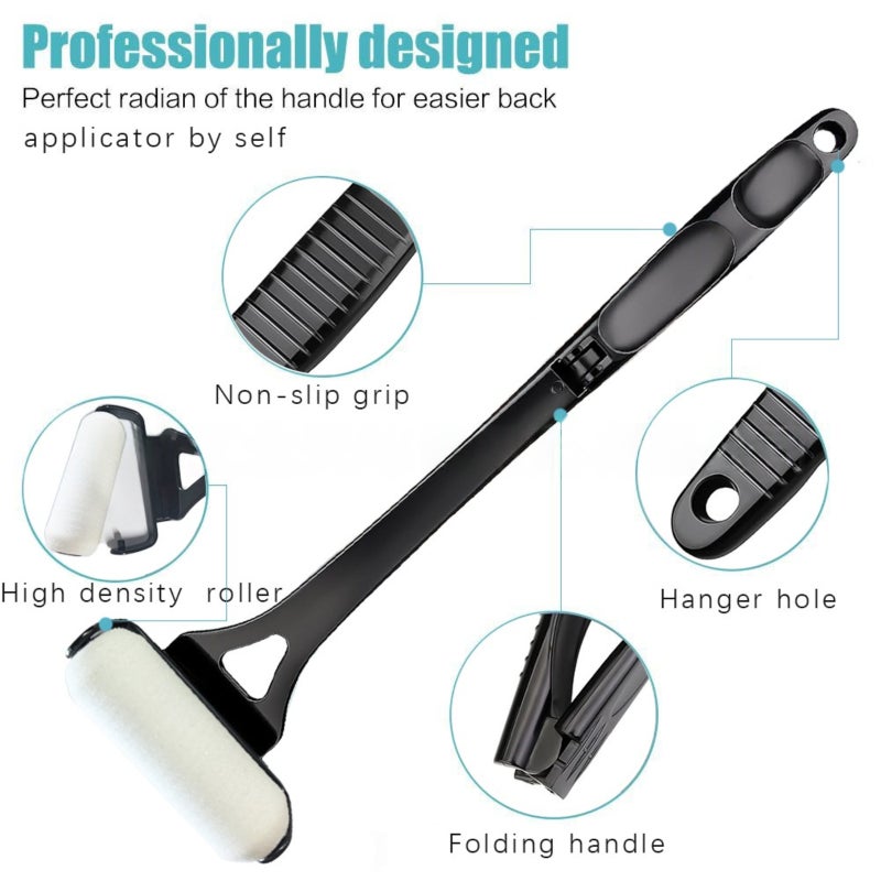 Long handle folding lotion applicator, back lotion applicator roller - Image 2