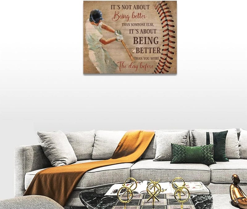 Tijuboni Inspirational Baseball Canvas Wall Art - Image 5