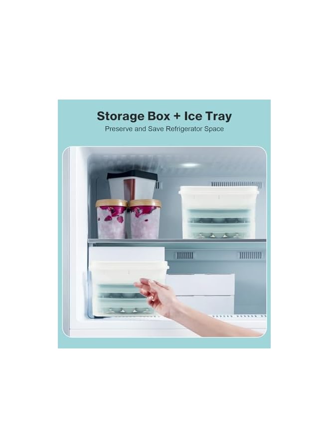 jaexest Round Ice Cube Trays for Freezer - Easy-Release - BPA Free - 3 Trays 1 Ice Bucket & Scoop - Circle Ball Ice Trays for Cocktail, Whiskey, Tea, Coffee - Removable Lid - Ice Molds for Freezer - Image 4