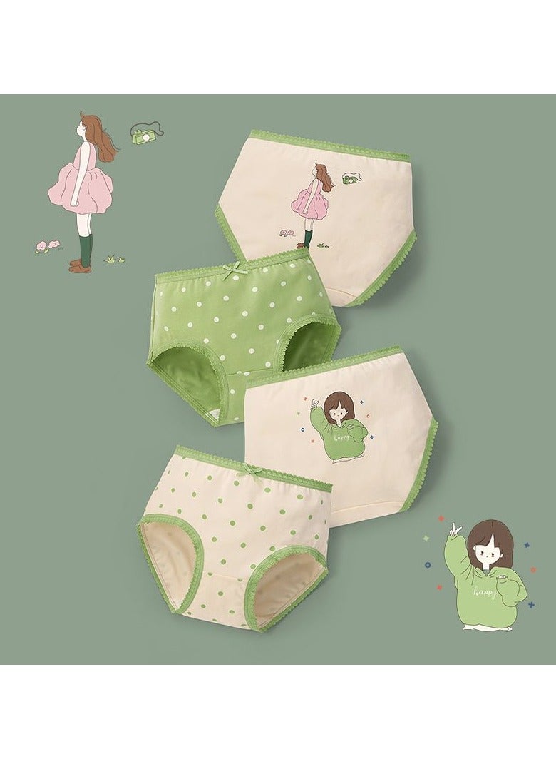 ريدمابليتيك 4 قطع من سراويل داخلية قطنية للبنات على شكل حرف A - Image 1