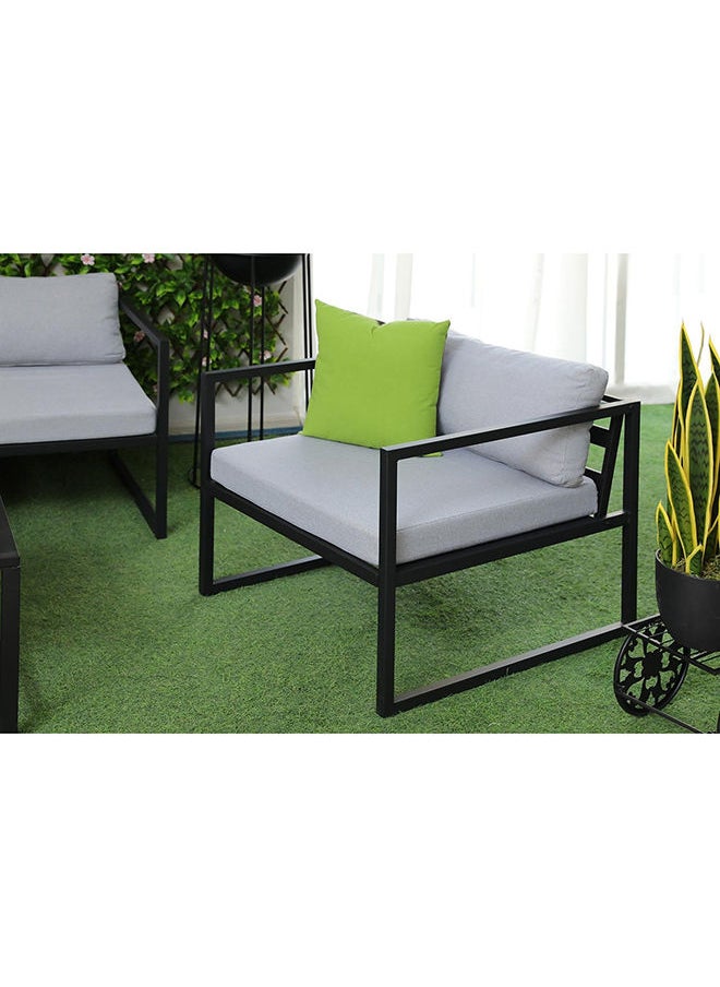 Pan Home - Altenburg Garden Sofa Set (3+1+1+C.T) | Grey | Fabric | - Image 1