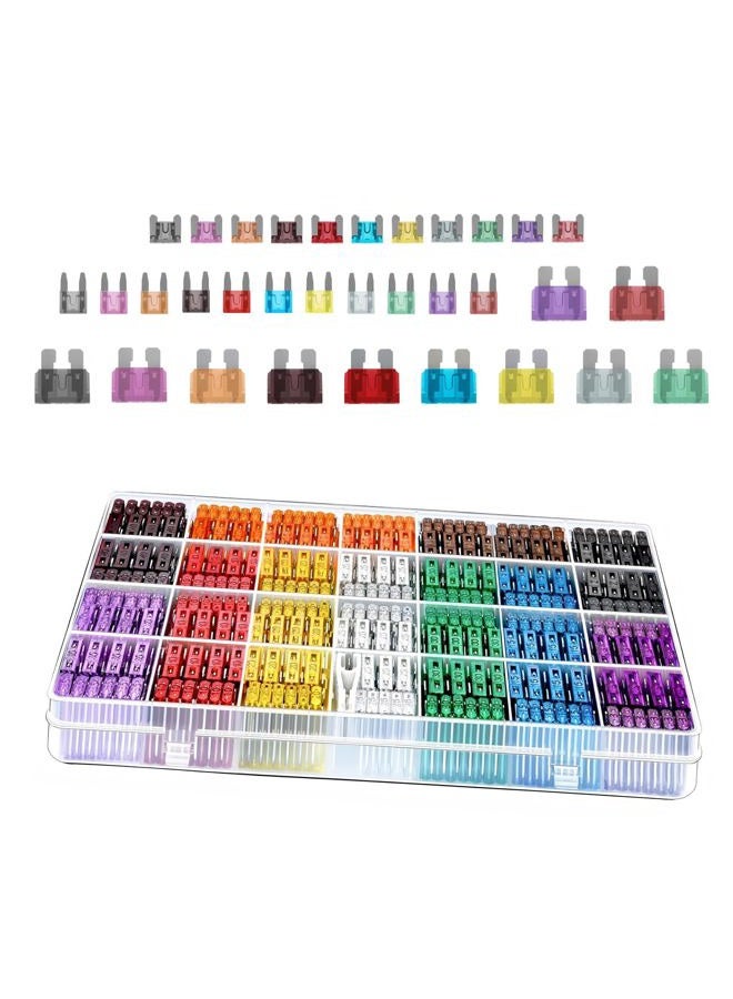 Ferianl 300PCS Car Fuses Assortment Kit, Micro & Mini & Standard Blade Fuse Kit, Universal Replacement Blade Fuses for Auto, Sedan, Boat, RV (2A/3A/5A/7.5A/10A/15A/20A/25A/30A/35A/40A) - Image 1