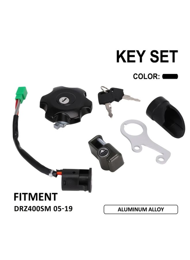 Black Key Start Button Air Top Lock Set For DRZ400SM 2015-2019 Off Road Motorcycle Ignition Key With Cover And Installation Manual - Image 4