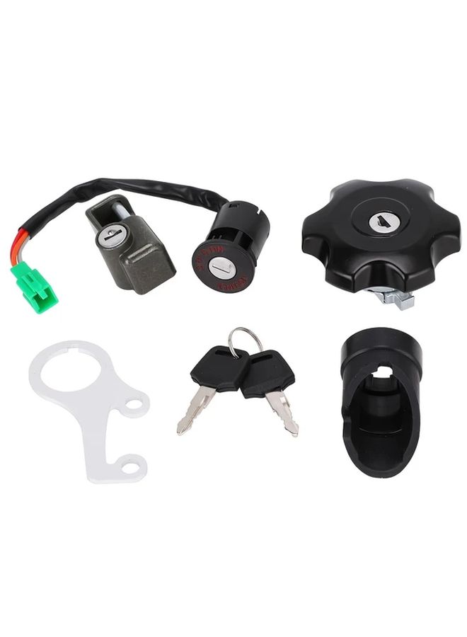 Black Key Start Button Air Top Lock Set For DRZ400SM 2015-2019 Off Road Motorcycle Ignition Key With Cover And Installation Manual - Image 3