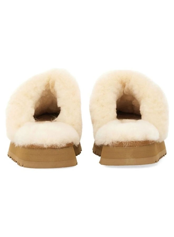 UGG Women’s Disquette Slipper – Sheepskin & Suede Platform Slide - Image 4