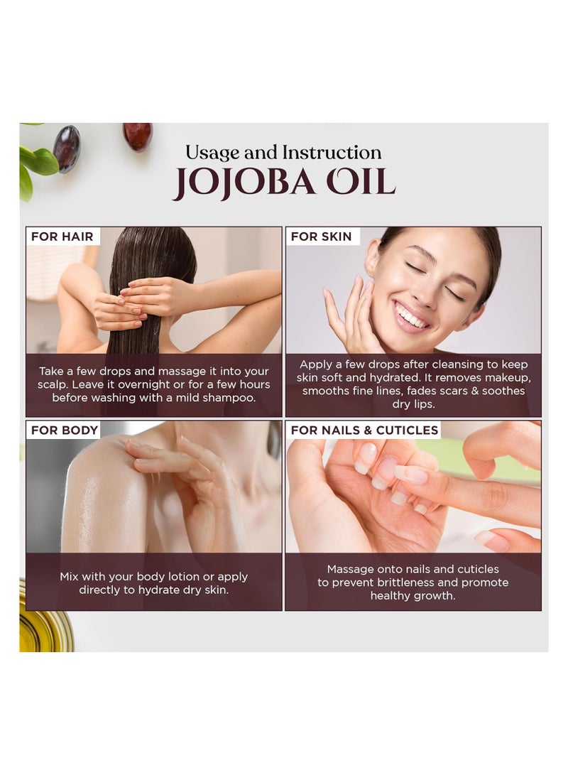 Rey Naturals ReyNaturals Cold Pressed Jojoba Oil For Hair Growth 200 ml - Image 4